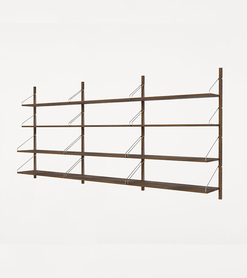 H1148 | Triple Section · Dark Oak · Shelf Library