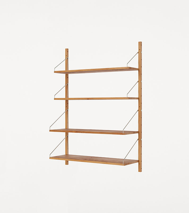 H1148 | W80 Section · Natural Oak · Shelf Library