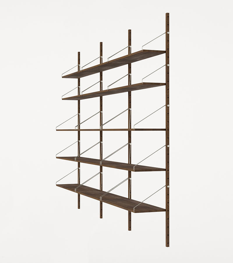 H1852 | Triple Section · Dark Oak · Shelf Library