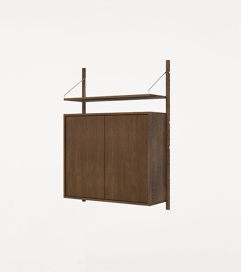 H1148 | Cabinet M Section · Dark Oak · Shelf Library