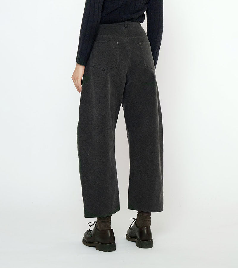 Curve Legged Work Trouser | Washed Black
