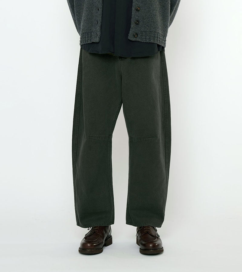 Curve Legged Work Trouser | Washed Black