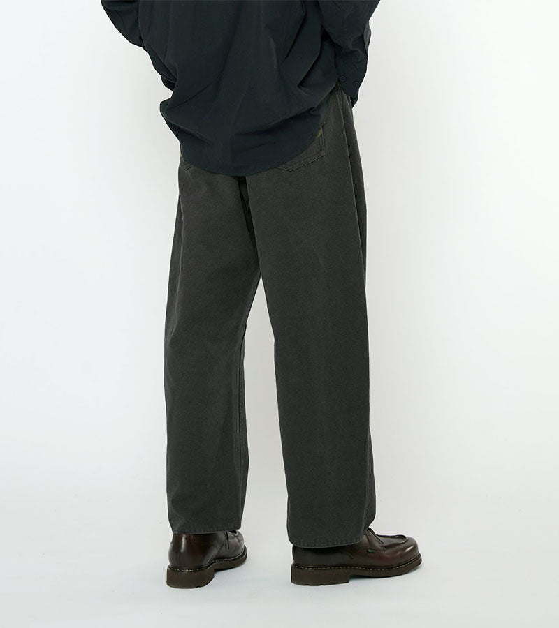 Curve Legged Work Trouser | Washed Black