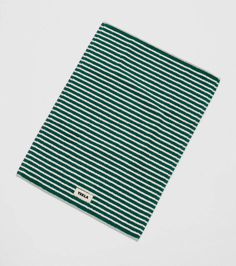 Bath Mat | Green Teal Stripes